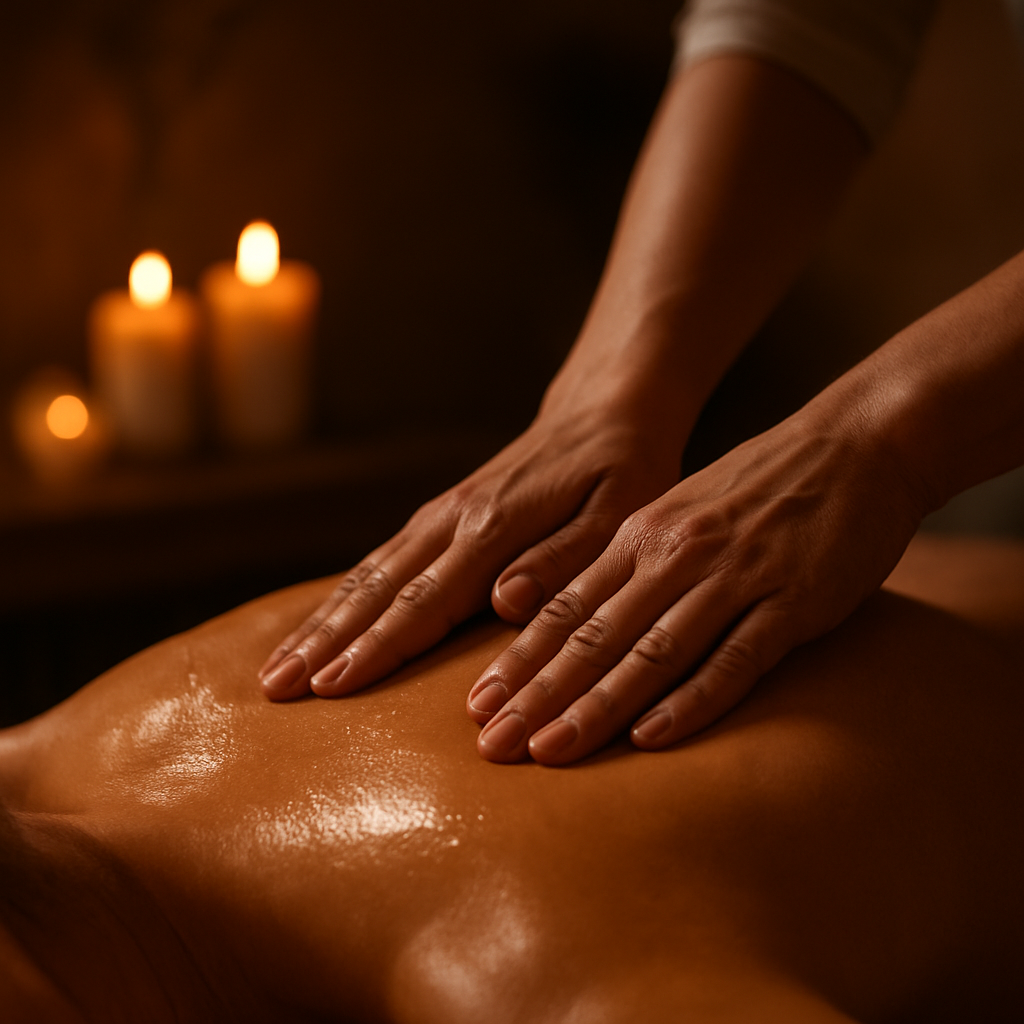 Expert therapist performing massage